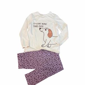 Adorable Cream and Purple Kids 2PC